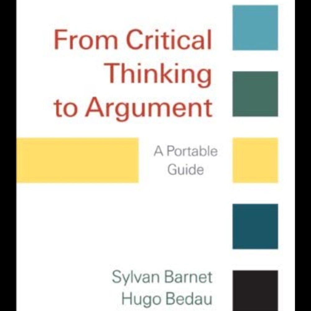 From Critical Thinking to Argument 3rd edition!
